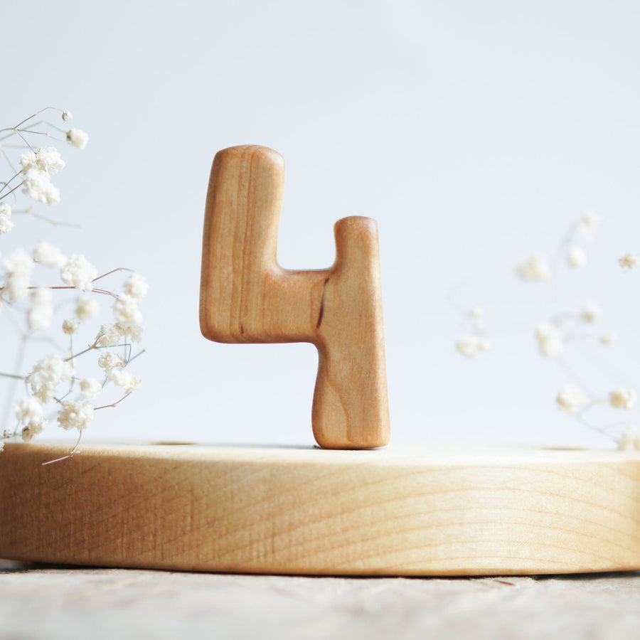 Wooden Number, a wooden Waldorf celebration piece by Tiny Fox Hole (view 5)