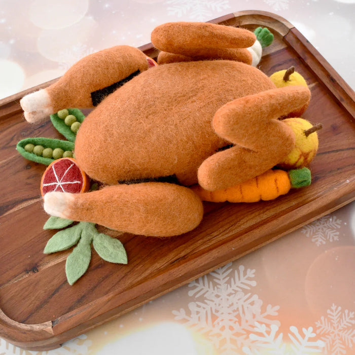 Felt Roast Turkey Play Food Set