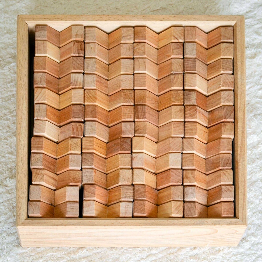 Bauspiel X-Blocks, 48-Piece Set in Wooden Tray, in its wooden tray, photo 4 of 7