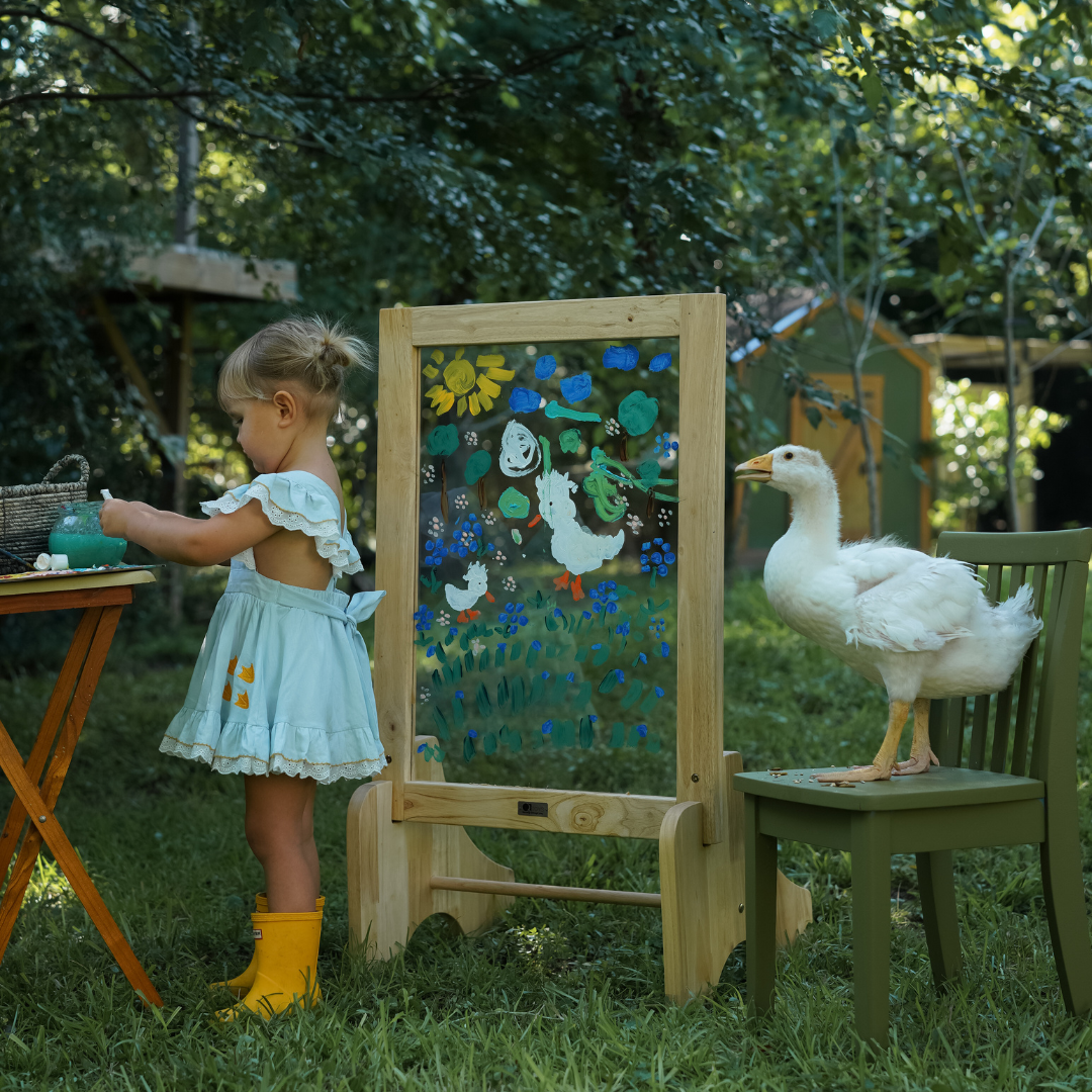 Q Toys Toddler Wooden Perspex Easel