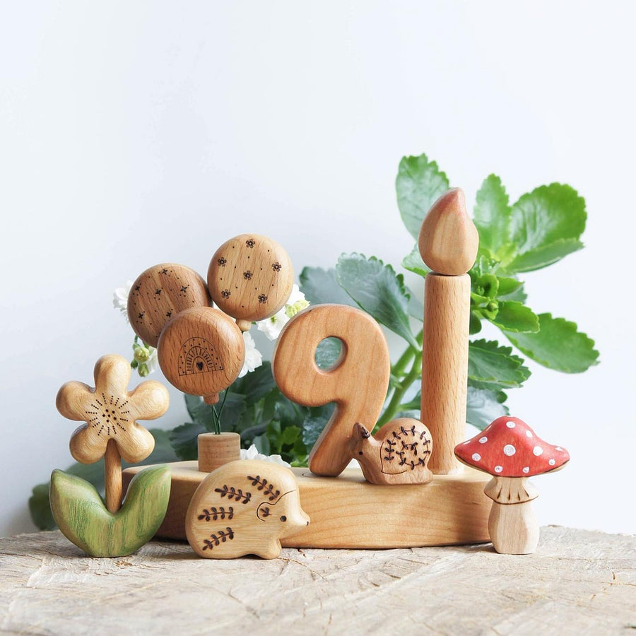 Wooden Birthday Candle, a wooden Waldorf celebration piece by Tiny Fox Hole (view 2)