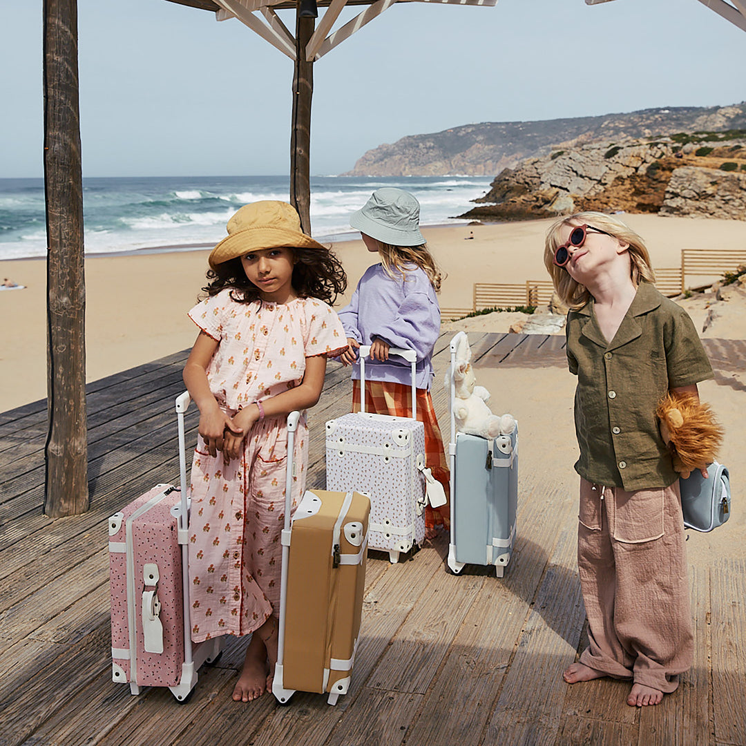 Olli Ella Rattan See-Ya Suitcase, Leafed Mushroom