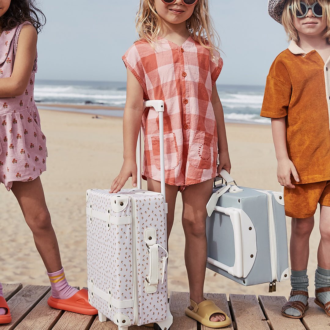 Olli Ella Rattan See-Ya Suitcase, Leafed Mushroom