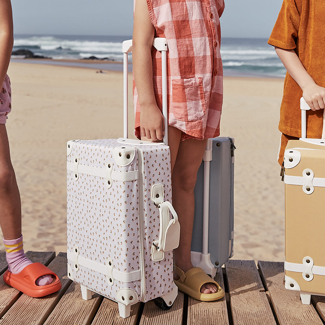 Olli Ella Rattan See-Ya Suitcase, Leafed Mushroom