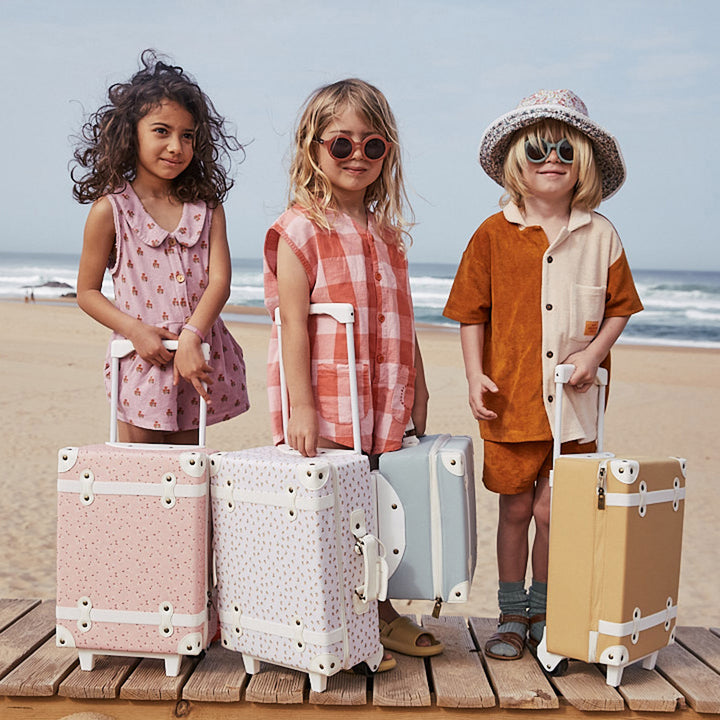 Olli Ella Rattan See-Ya Suitcase, Leafed Mushroom