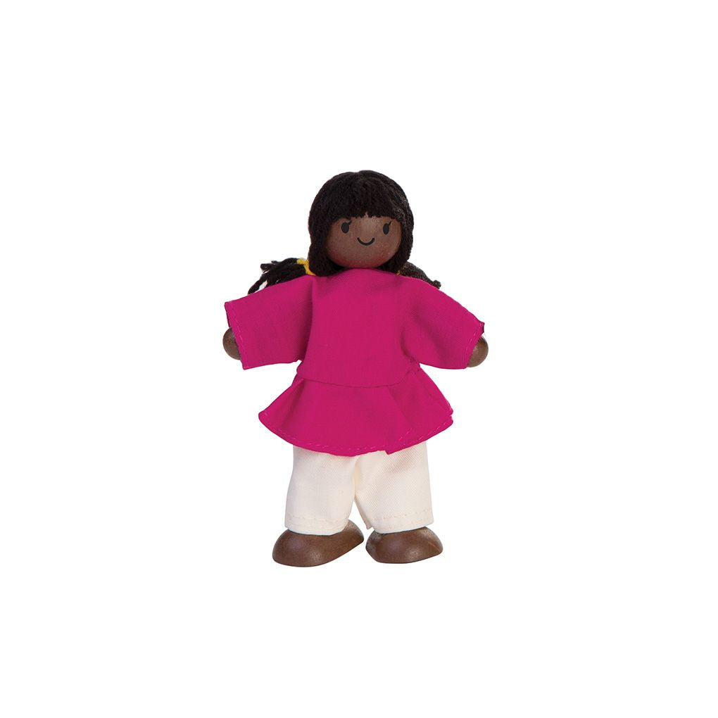Plan Toys Girl Dollhouse Figure - Dark Skin Tone