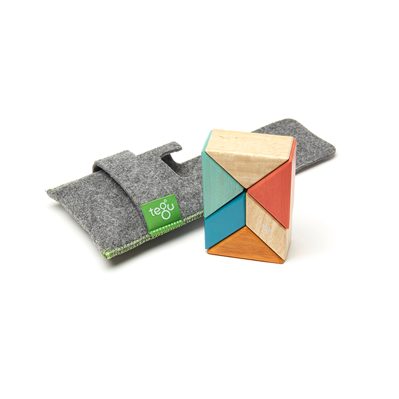 Pocket Pouch Prism <br>Magnetic Wooden Blocks <br>6 pieces