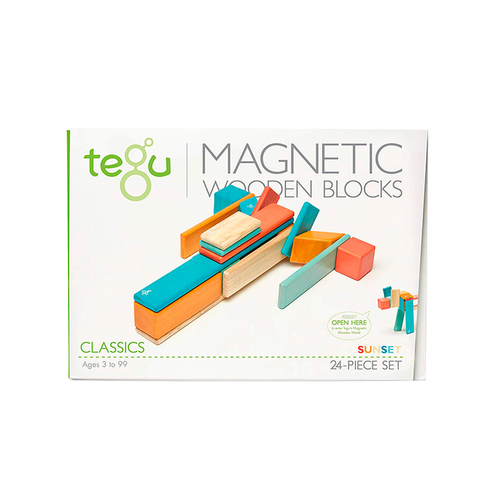 24-Piece Set <br>Magnetic Wooden Blocks <br>Tegu Classics
