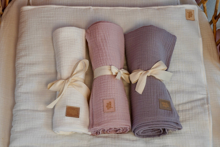 Muslin "Baby Pink" Baby Swaddle Blanket