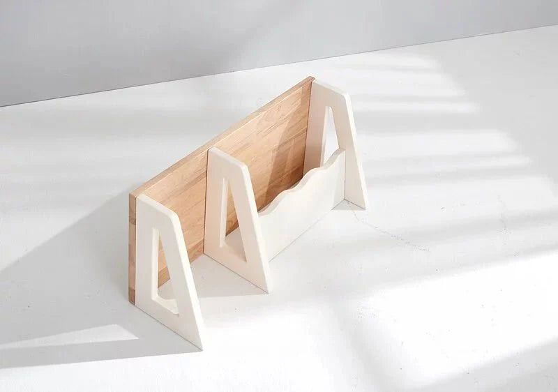 Calla D Desk Bookshelf - Compact Hardwood Organizer for Clutter