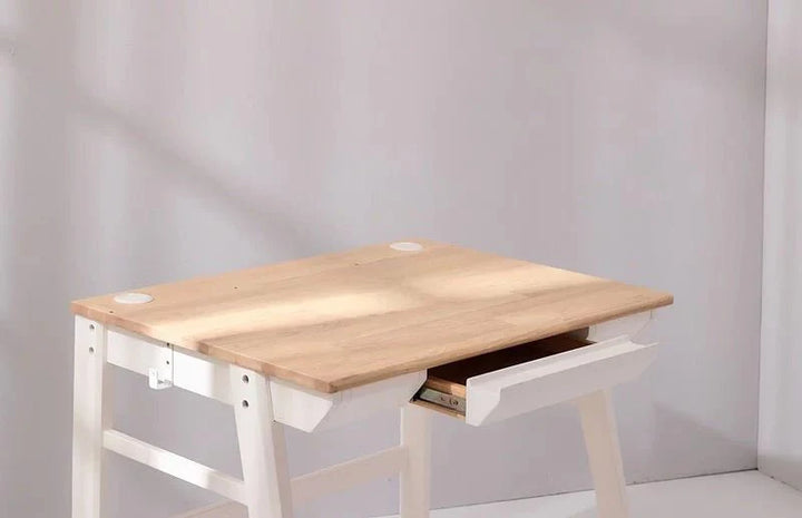 Calla Solid Wood Growth Desk - Flat-Storage Drawer - Natural Color