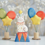 Wooden Balloon Ornament, Blue Sparkle, a wooden Waldorf celebration piece by Tiny Fox Hole (view 5) · view 5