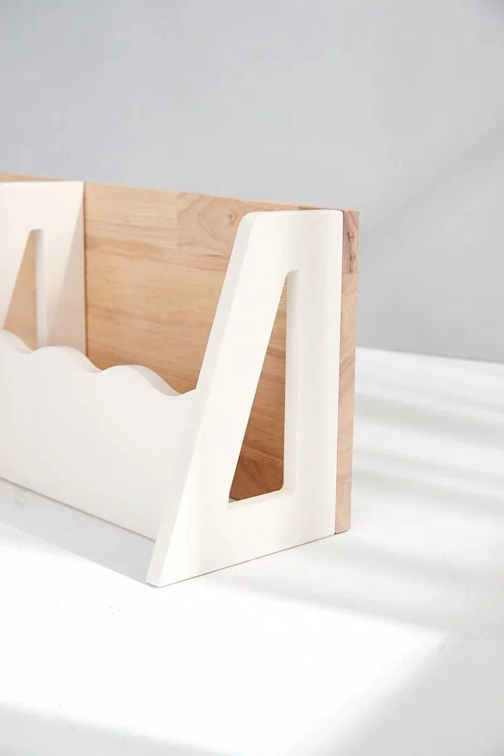 Calla D Desk Bookshelf - Compact Hardwood Organizer for Clutter