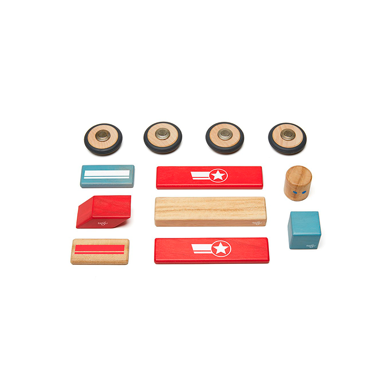 Daredevil <br>Magnetic Wooden Blocks <br>Stunt Team, 12 pieces