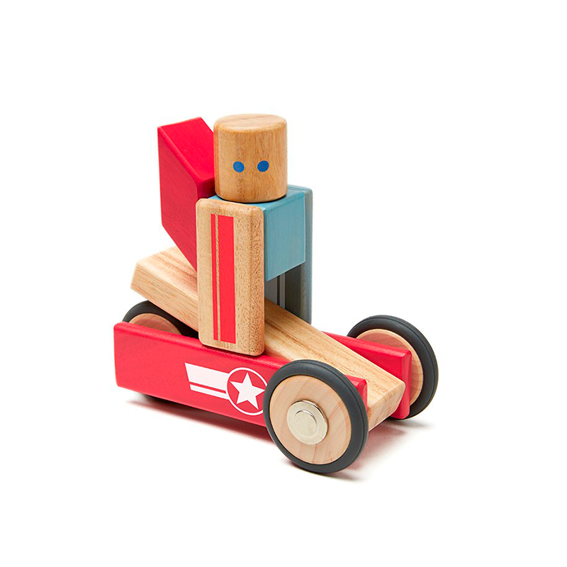 Daredevil <br>Magnetic Wooden Blocks <br>Stunt Team, 12 pieces