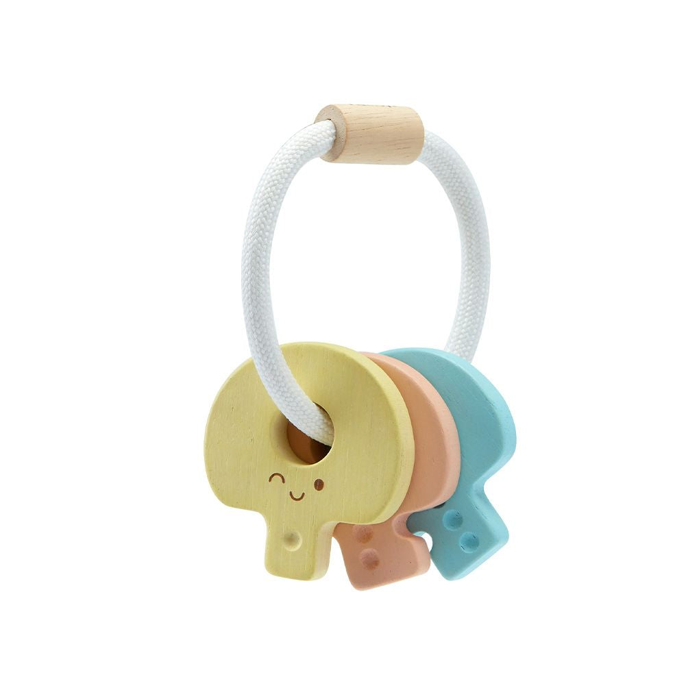 Plan Toys Baby Key Rattle - Pastel