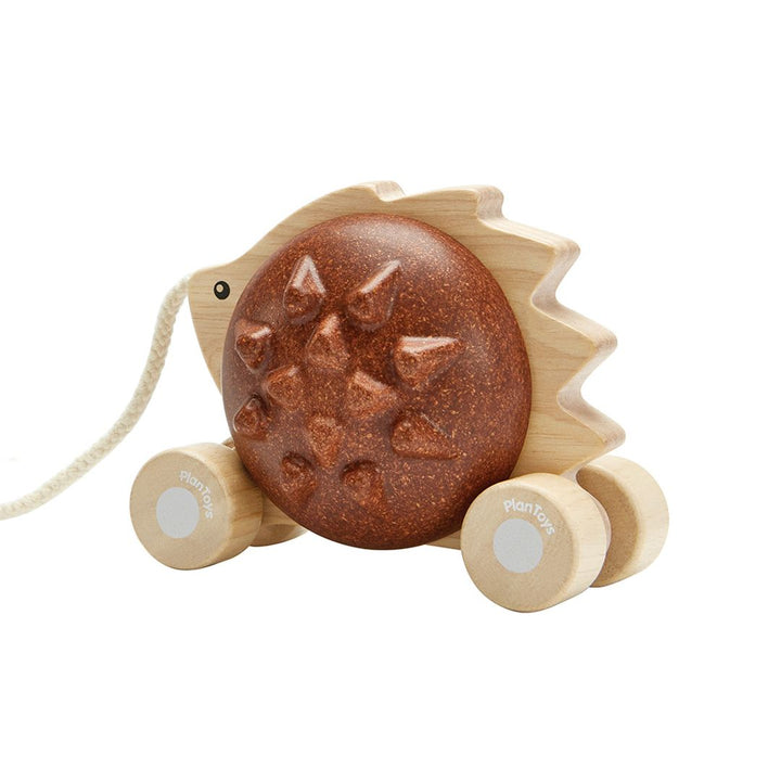 Plan Toys Pull-Along Hedgehog - Brown