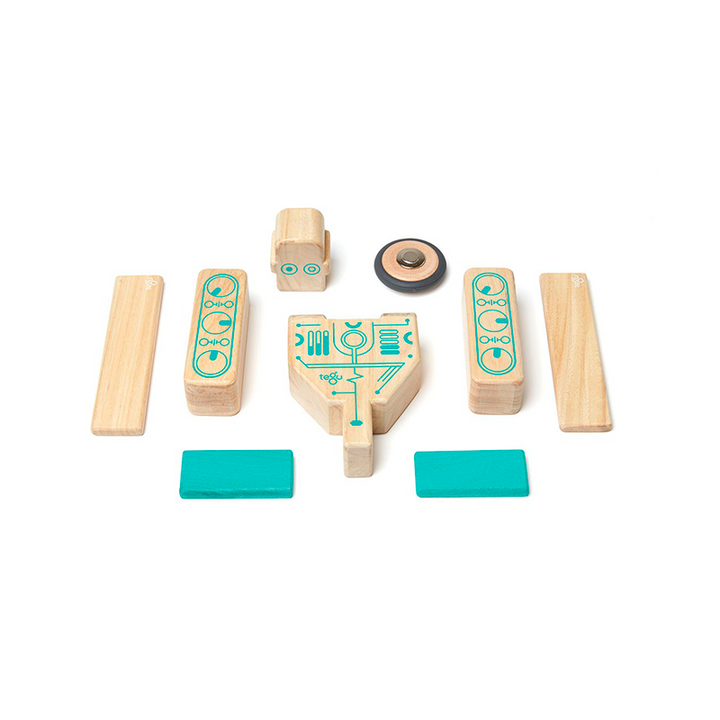 Magbot <br>Magnetic Wooden Blocks <br>Future Collection, 9 pieces