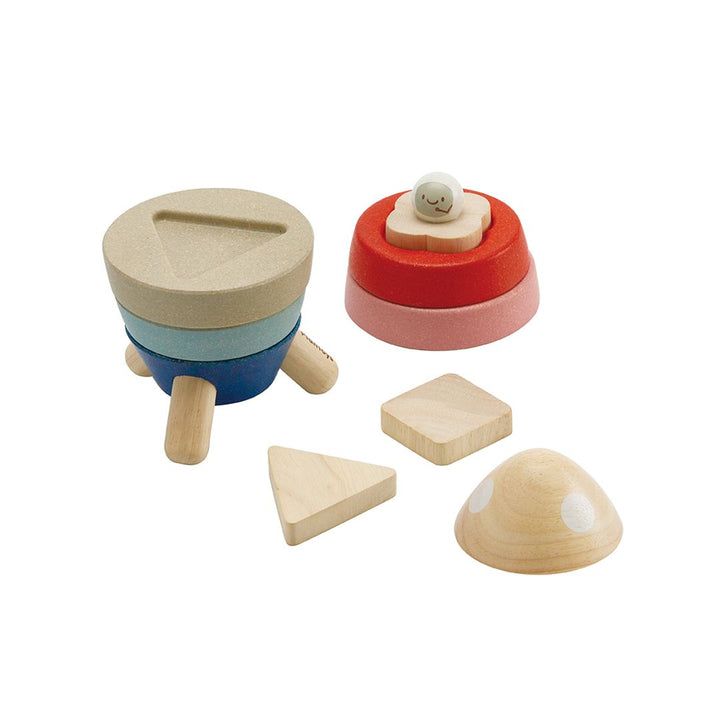 Plan Toys Stacking Rocket - Orchard