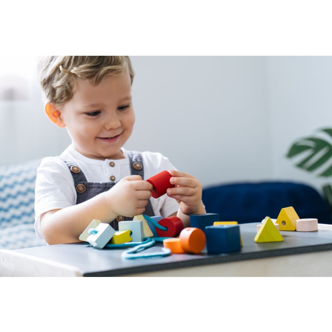 Plan Toys Geo Lacing Beads - Unit Plus