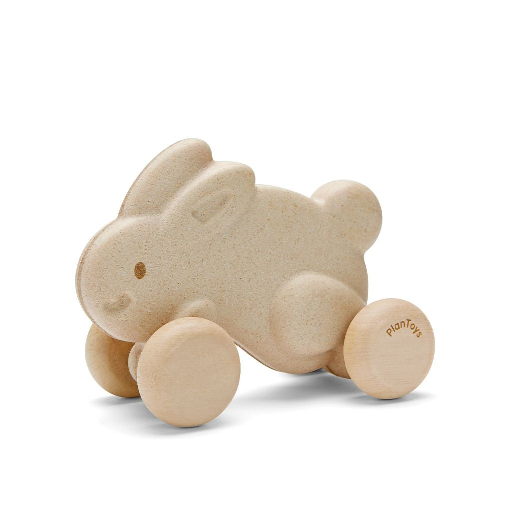 Plan Toys Push Along Bunny - White