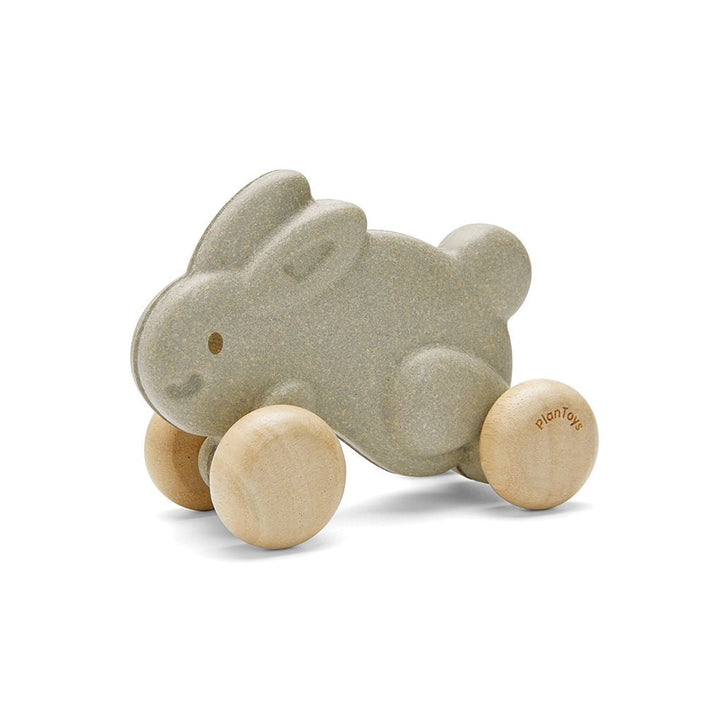 Plan Toys Push Along Bunny - Grey