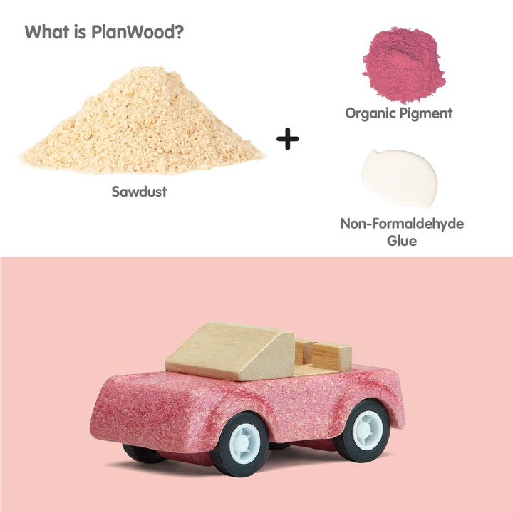 Plan Toys Pink Sports Car