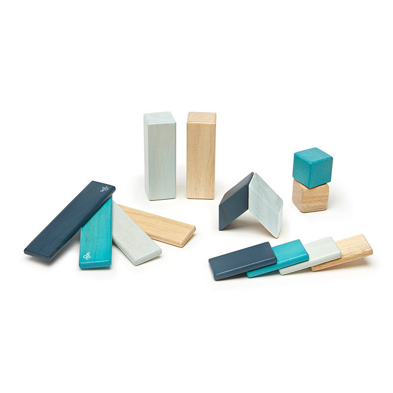 14-Piece Set Magnetic Wooden Blocks Tegu Classics