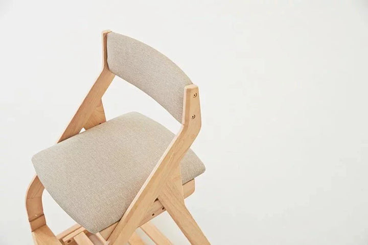Calla Adjustable Solid Wood Chair for Kids - 4 Height Settings, Easy-to-Clean Fabric