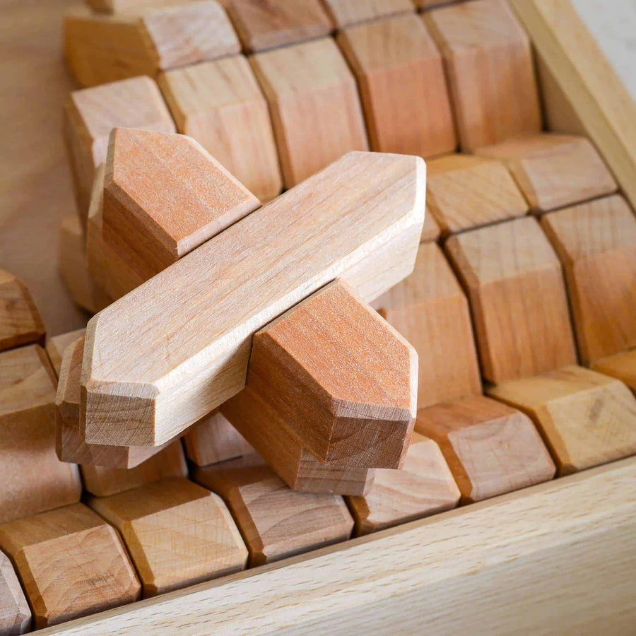 Bauspiel X-Blocks, 48-Piece Set in Wooden Tray, photo 2 of 7