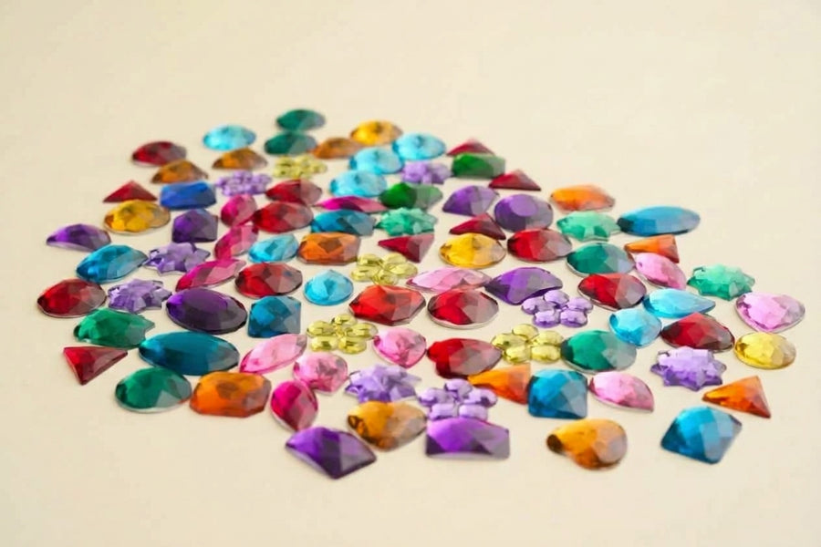 Bauspiel Glittery Sparkling Stones, 144 pcs