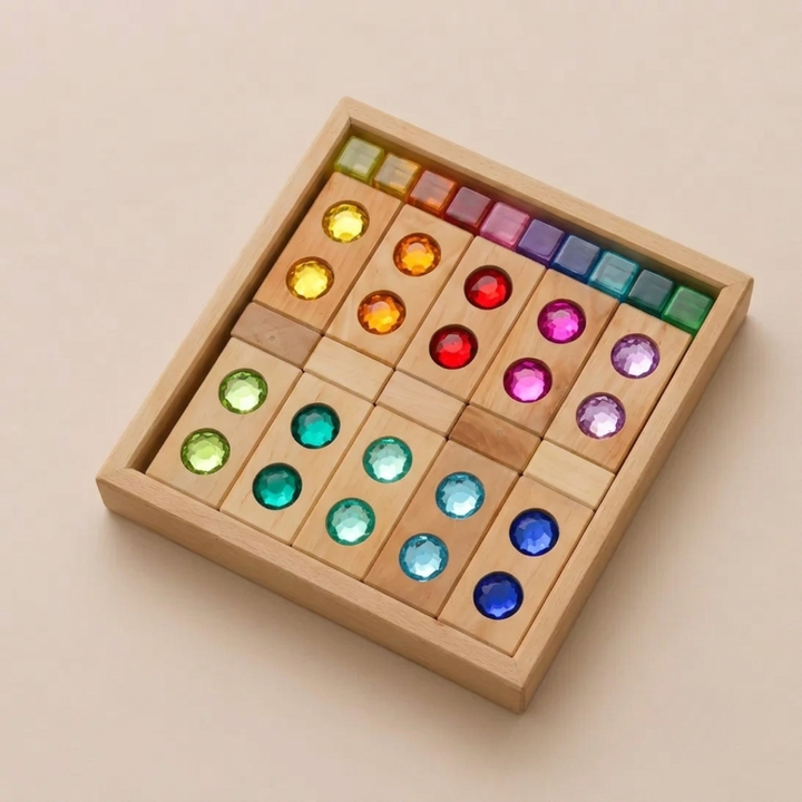 Bauspiel Small Color Track with Lucent Cubes, 45-Piece Set, photo 1 of 2