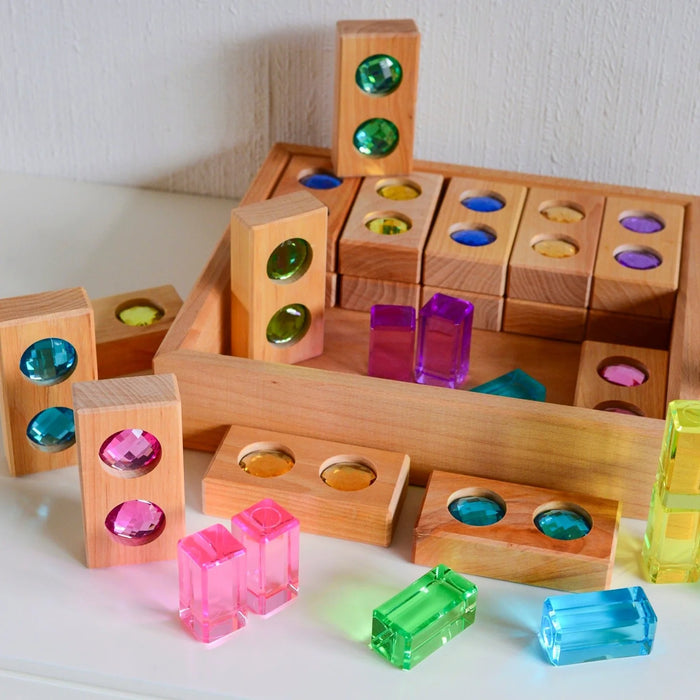 Bauspiel Small Color Track with Luminous Blocks, Pastel, 30-Piece Set, in pastel colors, photo 1 of 2