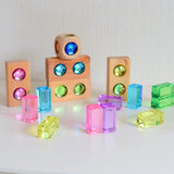 Bauspiel Small Color Track with Luminous Blocks, Pastel, 30-Piece Set, in pastel colors, photo 2 of 2 · view 2