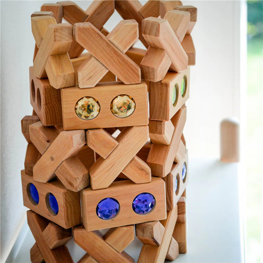 Bauspiel X-Blocks, 48-Piece Set in Wooden Tray, in its wooden tray, photo 5 of 7