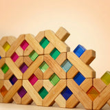 Bauspiel X-Blocks, 48-Piece Set in Wooden Tray · view 1