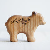 Wooden Baby Bear, On All Fours, a natural wood animal toy by Tiny Fox Hole, cut and finished by hand from solid wood · view 1