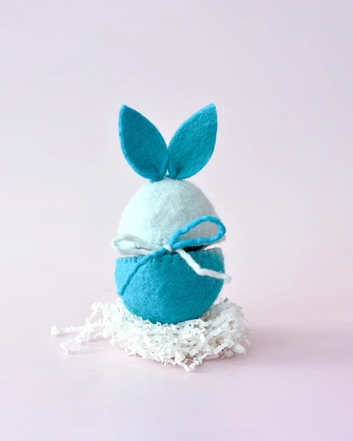 Blue Easter Egg Cover with Bunny Ears