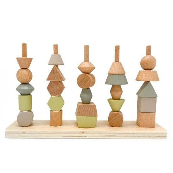 By Astrup Wooden Stacking Shape Tower