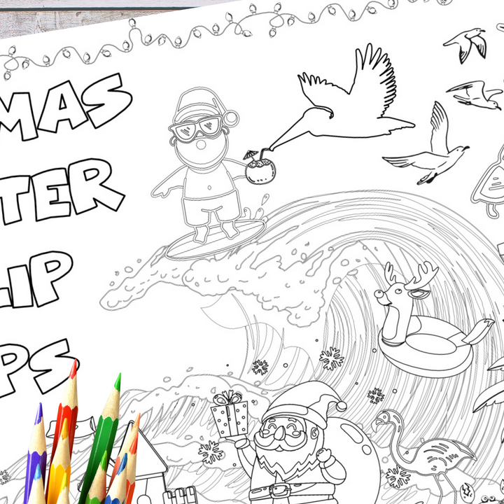 Christmas Coloring Tablecloth