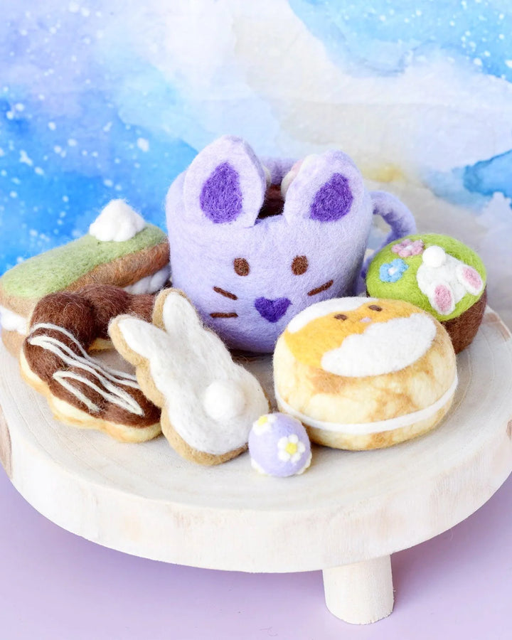 Easter Felt Play Food Set, Lilac