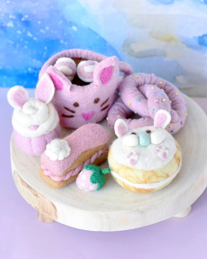 Easter Felt Play Food Set, Pink
