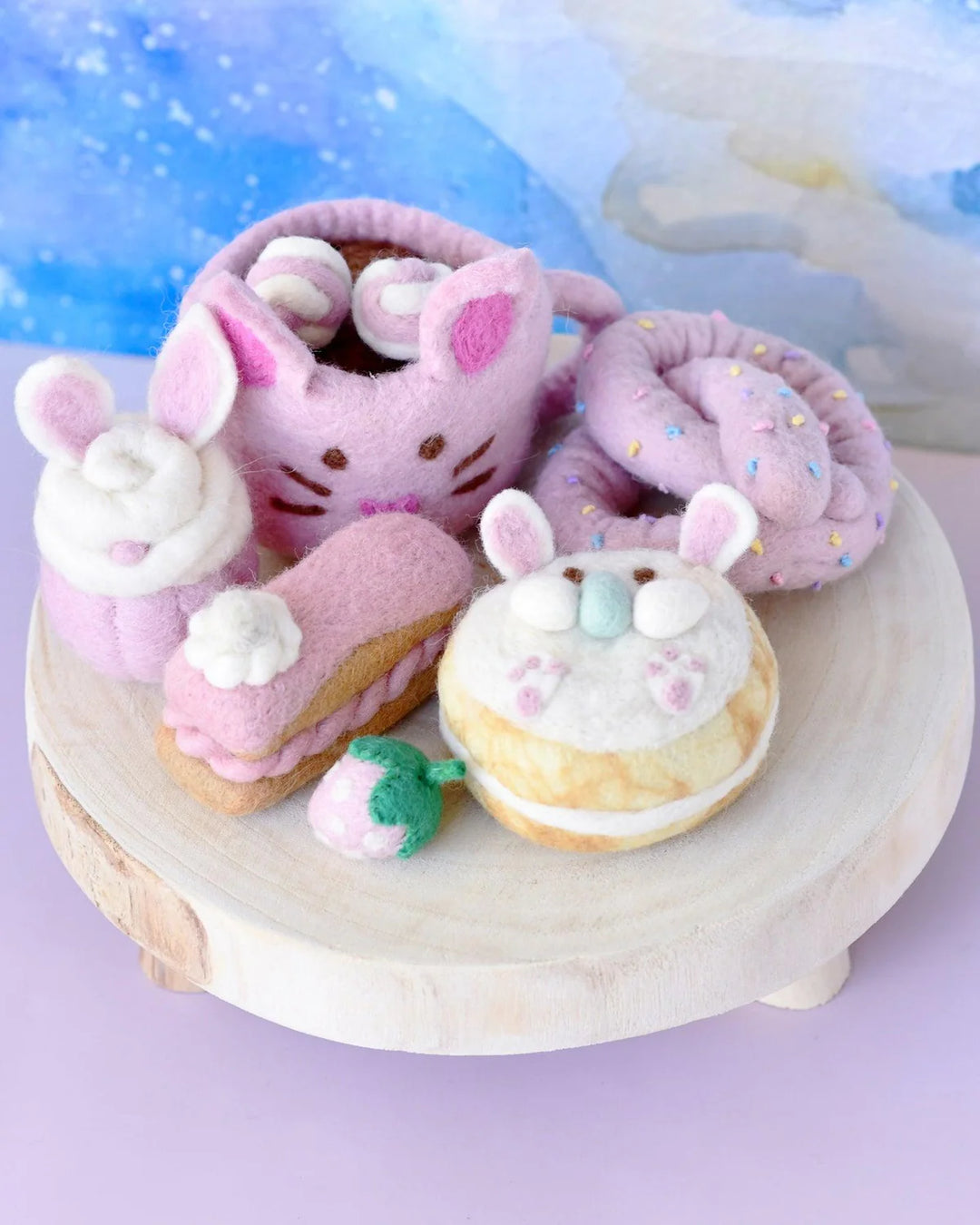 Easter Felt Play Food Set, Pink