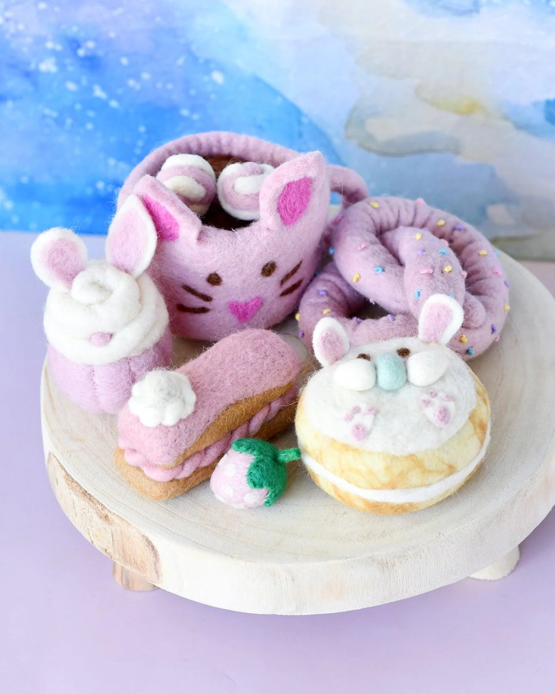 Easter Felt Play Food Set, Pink