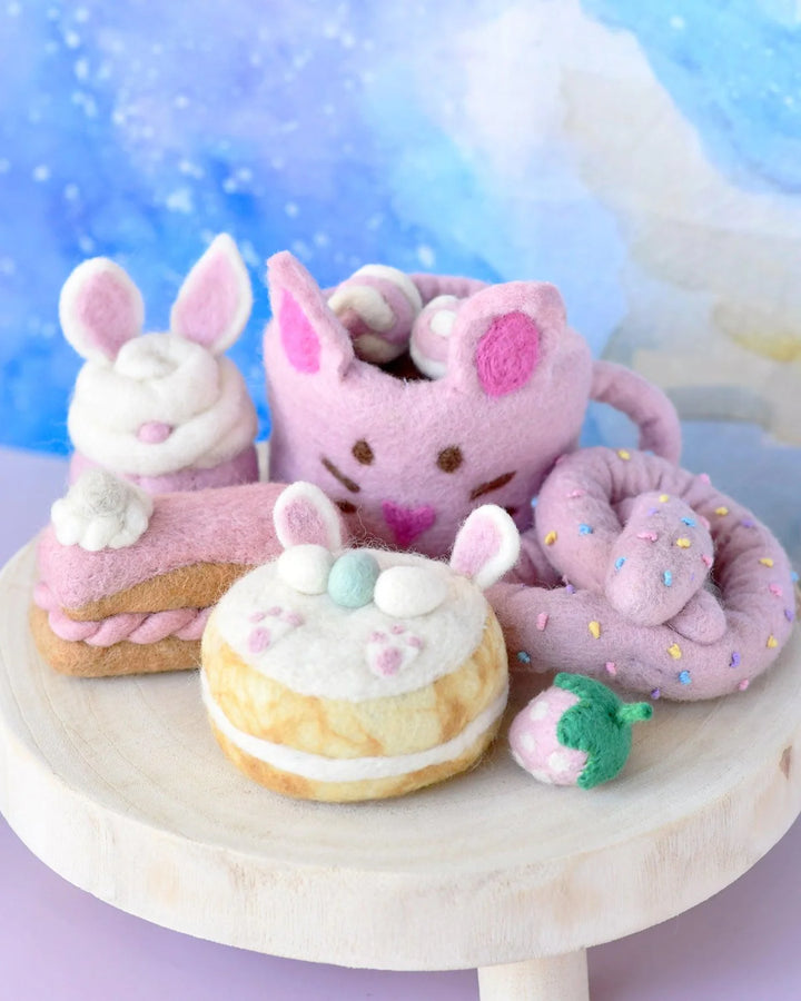 Easter Felt Play Food Set, Pink
