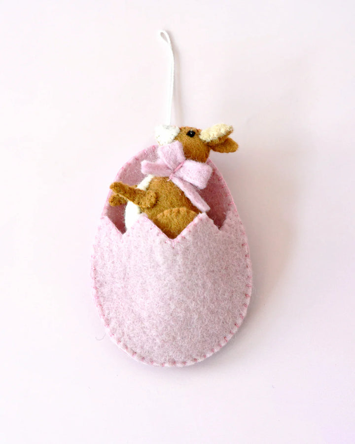 Easter Kangaroo Baby in Egg Pouch Ornament