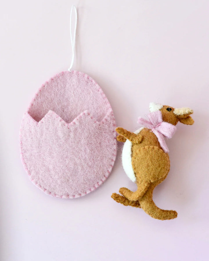 Easter Kangaroo Baby in Egg Pouch Ornament
