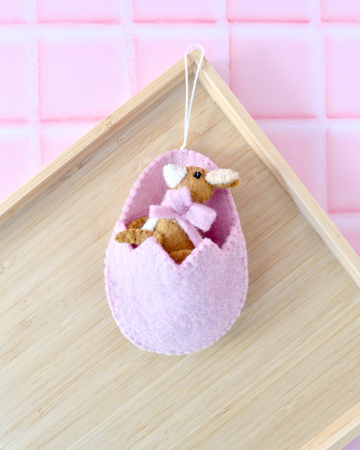 Easter Kangaroo Baby in Egg Pouch Ornament