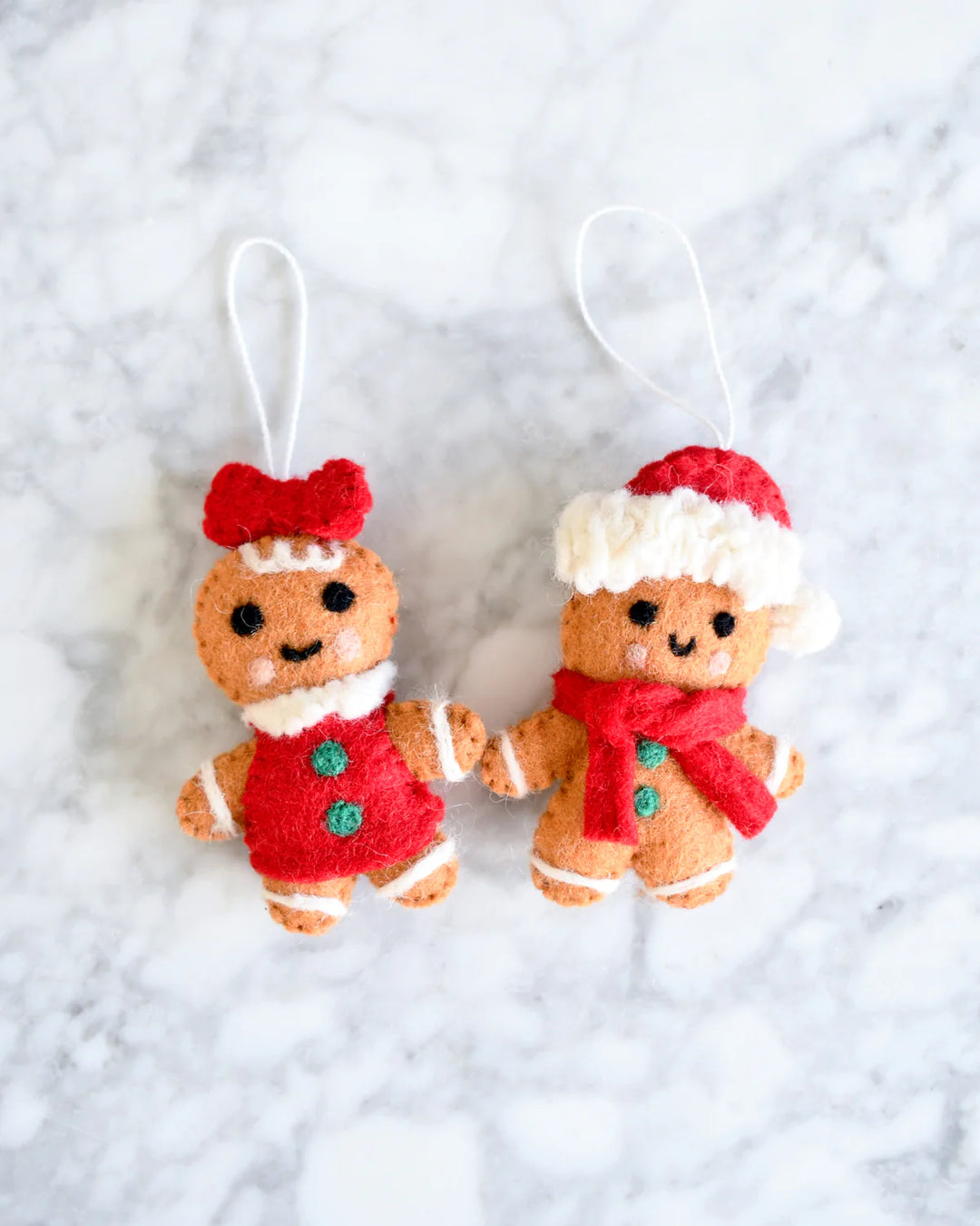 Felt Christmas Gingerbread Girl Ornament