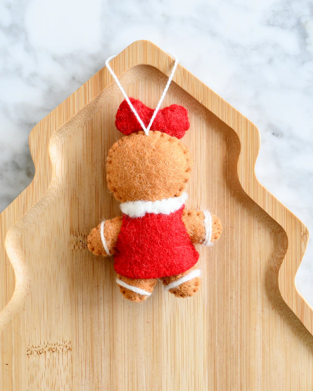 Felt Christmas Gingerbread Girl Ornament